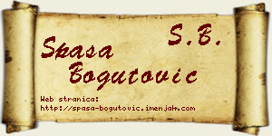 Spasa Bogutović vizit kartica